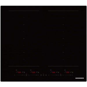 Plita incorporabila Heinner HBHI-M4ZB2FXSMTC, Inductie, 4 zone de gatit, Touch control, Flex Zone, Boost, 60 cm, Negru