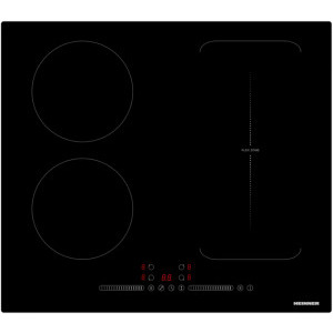 Plita incorporabila Heinner HBHI-M4ZB1FXTC, Inductie, 4 zone de gatit, Touch control, Flex Zone, Boost, 60 cm, Negru