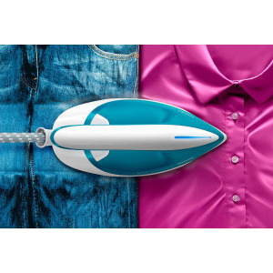 Philips Fier de calcat Perfect Care Compact Plus GC7920/20, 2400W, 120g/min, Albastru