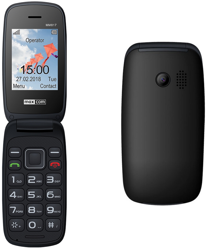 Telefon mobil Maxcom MM817 Dual SIM Black + stand incarcare