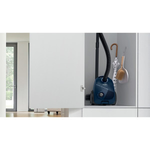Bosch cu sac BGBS2BU1T Seria 2, 850W, filtru igienic, 3.5 L, 80dB, Consum anual de energie 40 kWh/an, Albastru