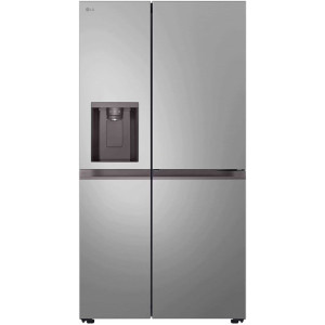 LG GSJ41PYPE, 641 L, Clasa E, No Frost, Smart Inverter, LinearCooling, Smart Diagnosis, Dozator apa & gheata, Control electronic, 179 cm, Argintiu