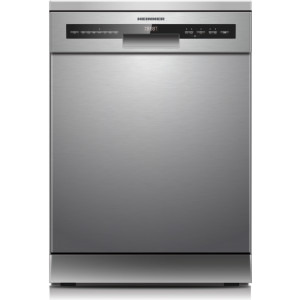 Masina de spalat vase Heinner HDW-FSM60714AXD+++, 14 seturi, 7 programe, Clasa D, Deep Clean, AquaStop, Deschidere automata usa, 60 cm, Argintiu