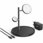 Incarcator wireless Anker 3-in-1 MagGo, Wireless Charger pentru dispozitivele Apple, Black