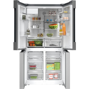 Bosch KFD96APEA, 574 L, Clasa E, No Frost, Inverter, MultiAirflow, VitaFresh XXL, Quick Ice, BigBox, Home Connect, Dozator apa & gheata, Control electronic, 183 cm, Inox