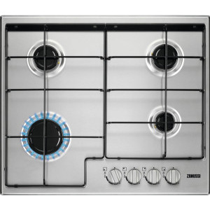 Zanussi ZGH65414XS, Gaz, 4 zone de gatit, Aprindere electrica, Dispozitiv siguranta, Perfect Flame Regulation, 60 cm, Inox