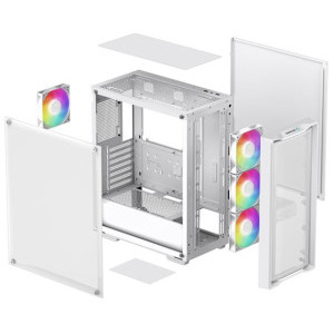 Deepcool CC560 MESH V2 White, ventilatoare ARGB