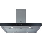 Hota Whirlpool decorativa AKR 504 IX/1 Putere de absorbtie 713 m3/h, Clasa A, 6th Sense, Booster, Iluminare LED, 100 cm, Inox