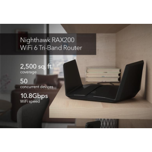NetGear 2.5Gigabit Nighthawk RAX200 Tri-Band WiFi 6
