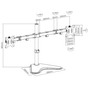 SBOX LCD-F024-2, 13 - 32 inch, negru