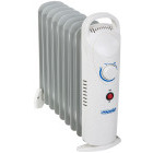 Mesko Calorifer electric MS7805, 1000 W, 9 elementi, Termostat reglabil, Alb