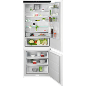 Combina frigorifica AEG incorporabila NSC7P751DS, 376 L, No Frost, Ventilator, Usi reversibile, Control electronic, Clasa D, 189 cm