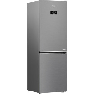 Beko B3RCNA364HXB1, 316 L, Clasa E, No Frost, HarvestFresh, AeroFlow, Kitchen Fit, EverFresh+, 187 cm, Metal Look
