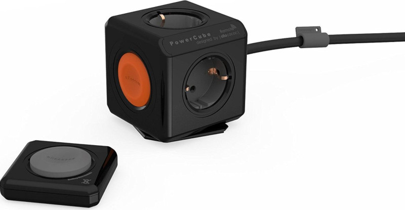 Priza/prelungitor Allocacoc PowerCube Extended Remote, 4x Schuko, 1.5m, Black