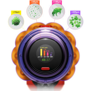 Dyson V12 Detect Slim Absolute, vertical, 0.35L, Argintiu/Cupru