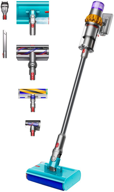 Aspirator Dyson V15s Detect Submarine, vertical, 0.77L, Argintiu