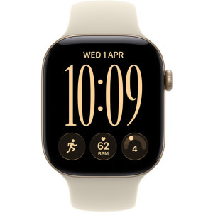 Apple Watch Series 12, GPS, 42mm Carcasa Aluminium Light Gold, Sand Sport Band - S/M