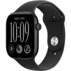 SmartWatch Apple Watch Series 12, Cellular, GPS, 46mm Carcasa Aluminium Black, Black Sport Band - S/M