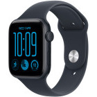 SmartWatch Apple Watch SE 3 (2025), GPS, 44mm Aluminium Midnight cu Navy Blue Sport Band - M/L