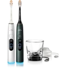 Philips Sonicare Set 2x Periute de dinti electrice DiamondClean 9000 HX9216/89 Alb & Verde