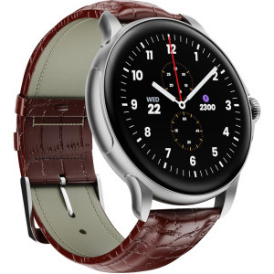 HMD Watch X1, AMOLED 1.43 inch, Silver Leather