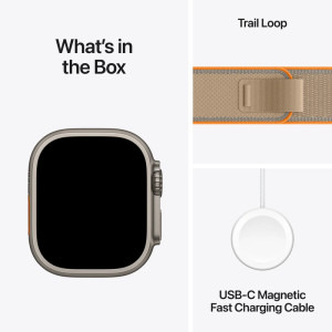 Apple Watch Ultra 4, Cellular, 49mm Carcasa Natural Titanium, Sand Trail Loop - S/M