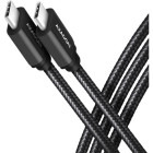 Cablu de date / adaptor AXAGON BUCM-CM20AB, USB-C Male la USB-C Male 2.0, 2m, PD 60W,  Negru