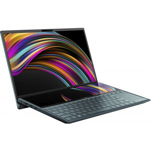 ASUS 14'' ZenBook Duo UX481FL, FHD, Procesor Intel® Core™ i7-10510U (8M Cache, up to 4.80 GHz), 16GB, 512GB SSD, GeForce MX250 2GB, Win 10 Pro, Celestial Blue