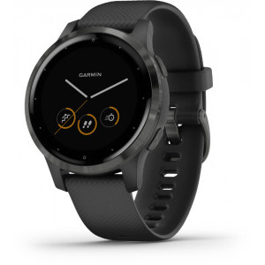 Garmin Vivoactive 4S, negru, curea silicon negru, GPS + HR