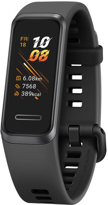 Bratara fitness Huawei Band 4, senzor SpO2 ce estimeaza gradul de oxigenare a sangelui, Smart Tracking al Ritmului Cardiac, Graphite Black