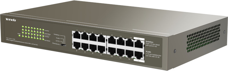 Switch Tenda Gigabit TEG1116P-16-150W