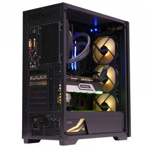 Gaming Black Hydra, AMD Ryzen 5 3600 3.6GHz, 16GB DDR4, 1TB SSD, RTX 2070 SUPER 8GB GDDR6, Iluminare RGB