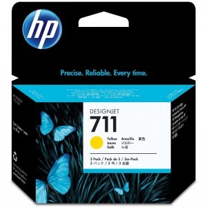 HP Cartus 711 Small Yellow Triple-Pack