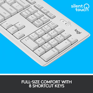 Logitech MK295 SilentTouch Wireless Combo Off White