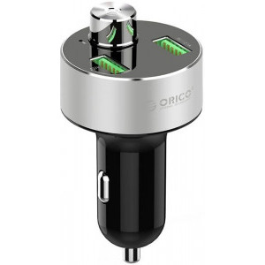 Incarcator auto Orico UBT-2U, 2x USB, Bluetooth, microSD slot, 15.5W, Silver