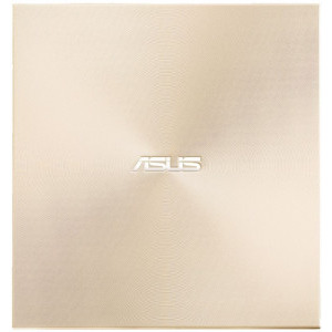 ASUS ZenDrive U9M, DVD writer extern 8X, ultra-subțire 13.9mm, suport M-DISC, compatibil cu USB tip C și tip A pentru Windows și Mac OS, Nero BackItUp, E-Green, Auriu