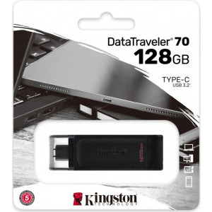 Kingston DataTraveler 70 128GB USB 3.2 Type-C Black