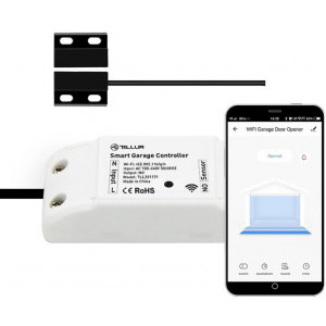 Tellur Kit control usa garaj WiFi, Alb