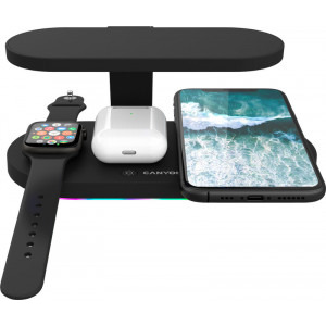 Canyon 5-in-1 Wireless Qi Fast charge 15W, Black