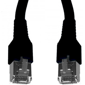 Schrack CAT6a Patch Cable S/FTP 0.5m negru