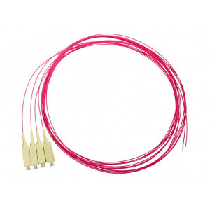 Schrack Pigtail LC, 50/125µm OM4, 2m, Easy Strip, Violet,4buc