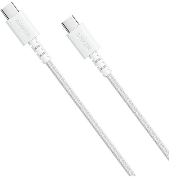 Cablu de date / adaptor Anker PowerLine Select+, USB-C Male la USB-C Male, 0.91 m, White, amperaj maxim suportat 3A