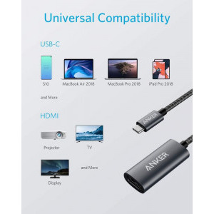 Anker Adaptor PowerExpand+, USB-C la HDMI 4K