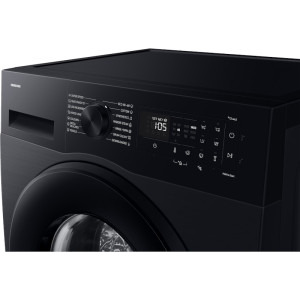 Samsung WW90DG5G34ABLE, Slim, 9 kg, 1400 RPM, Clasa A, Digital Inverter, Eco Bubble, SpaceMax, AI Energy, SmartThings, Negru
