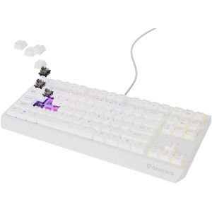 Genesis THOR 230 TKL RGB White Outemu Brown Switch Mecanica