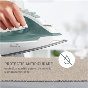 Tefal Fier de calcat Virtuo FV2C42E0, 2000W, 27g/min, Alb/Verde