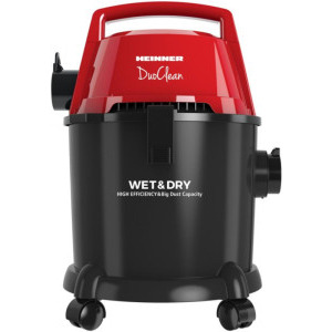 Heinner DuoClean HVC-MWD1400PBK, cu sac, 1400W, 3L, Negru/Rosu