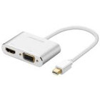 Adaptor Ugreen MD115 1x Mini Display Port Male - 1x VGA + 1x HDMI Female, Alb