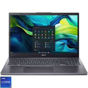 Laptop Acer 15.6 Aspire 15 A15-51M, FHD IPS, Procesor Intel® Core™ i9-13900H (24M Cache, up to 5.40 GHz), 16GB LPDDR5, 1TB SSD, Intel Iris Xe, Win 11 Home, Steel Gray