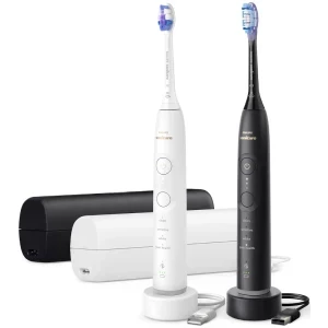 Philips Sonicare Set 2x Periute de dinti electrice Seria 7100 HX7429/02 Alb & Negru